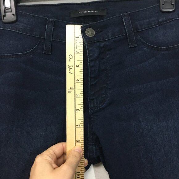 Flying Monkey Jean Womens Skinny Low-Rise Lightweight Size 29x27.5 Stretch Blue - Picture 6 of 11